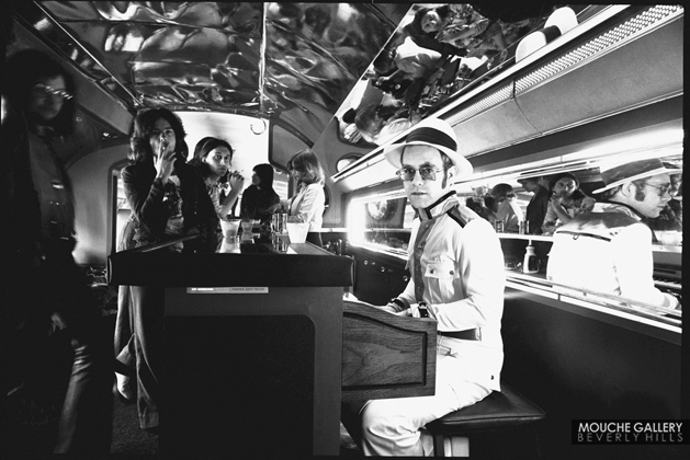 Terry O Neill Elton John In His Private Jet 1975