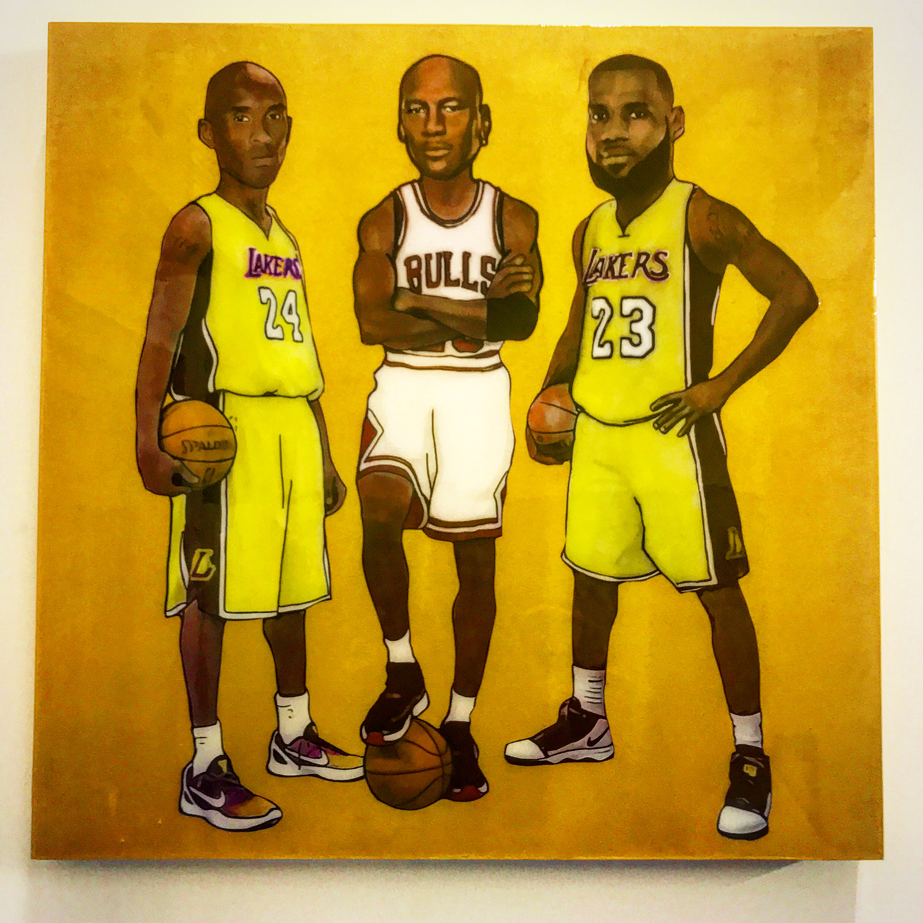 Champion Kobe Bryant, Michael Jordan and Lebron James NBA Legend